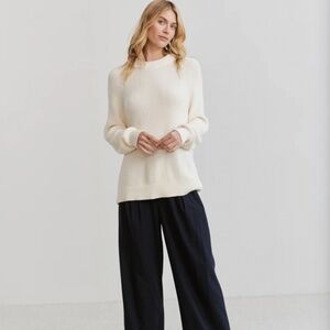 Jenni Kayne Oversized Cotton Fisherman Sweater